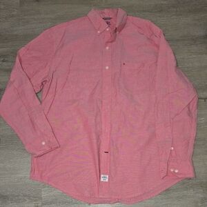 Izod Men's Casual Pink Button-Down Shirt, 100% Cotton